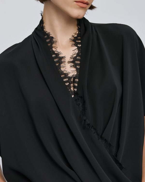 Wrap top with lace - Access Fashion - Image 4