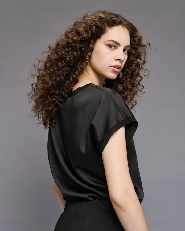 Satin top with a muslin front - Access Fashion - Image 3