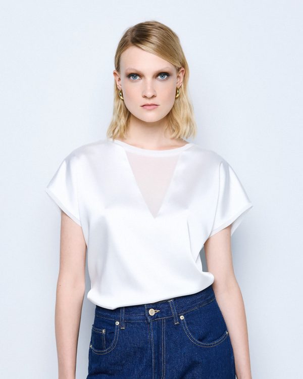 Satin top with a muslin front - Access Fashion - Image 5