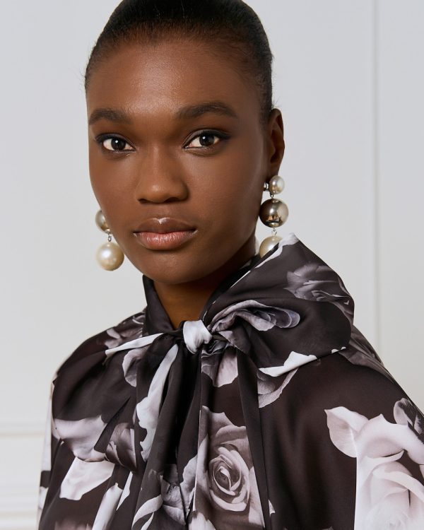 Floral blouse with long puffed sleeves - Access Fashion - Image 5