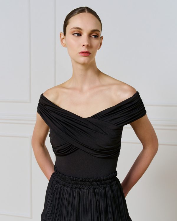Wrap bodysuit with gathered details - Access Fashion