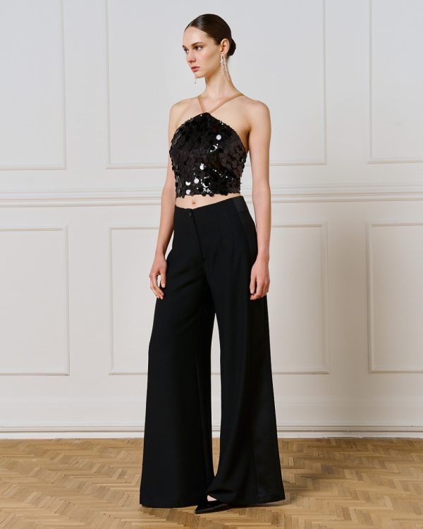 Wide-leg pants with side details - Access Fashion