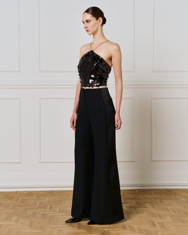 Wide-leg pants with side details - Access Fashion - Image 3