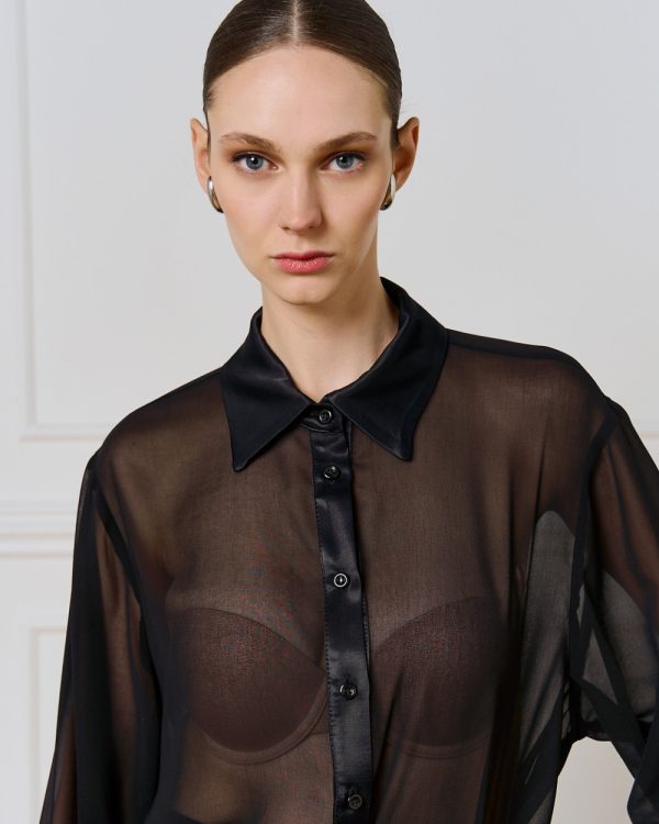 Mouslin shirt with puff sleeves - Access Fashion - Image 3