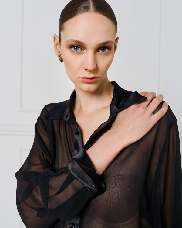 Mouslin shirt with puff sleeves - Access Fashion - Image 5