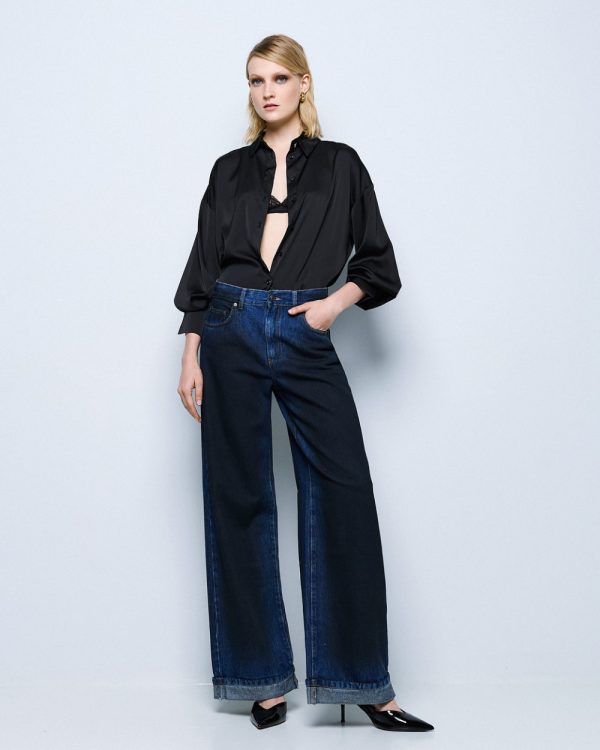 Satin shirt with puff sleeves - Access Fashion - Image 13