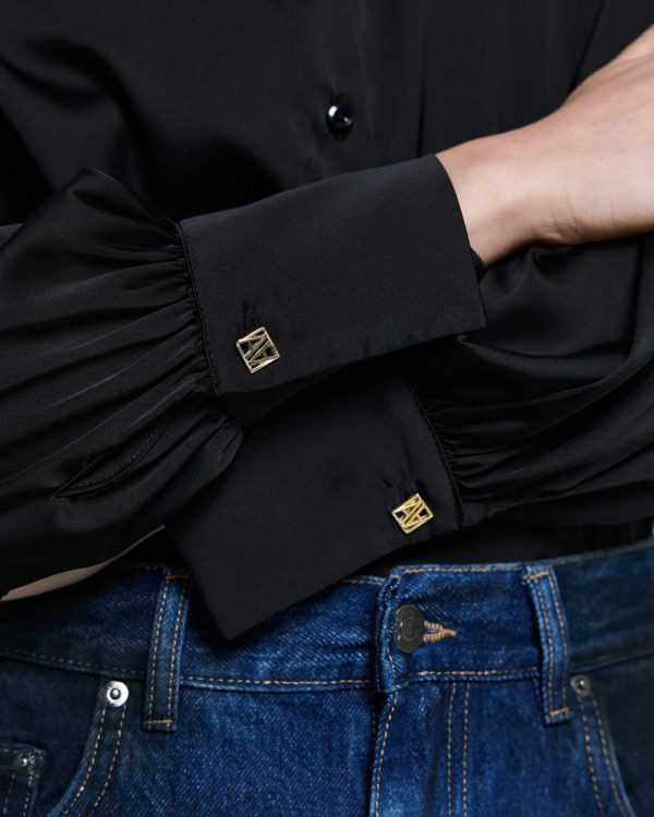 Satin shirt with puff sleeves - Access Fashion - Image 16