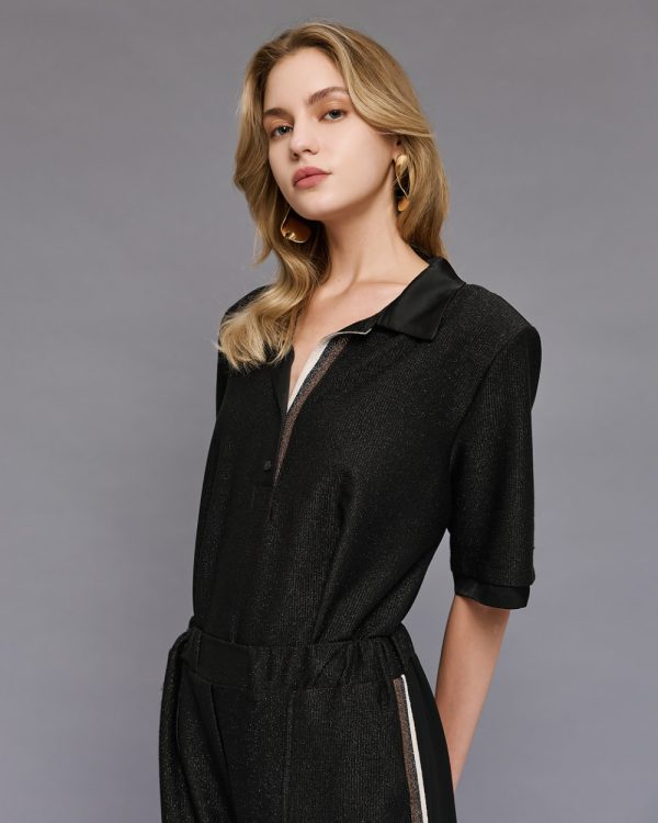 Short-sleeved lurex blouse - Access Fashion