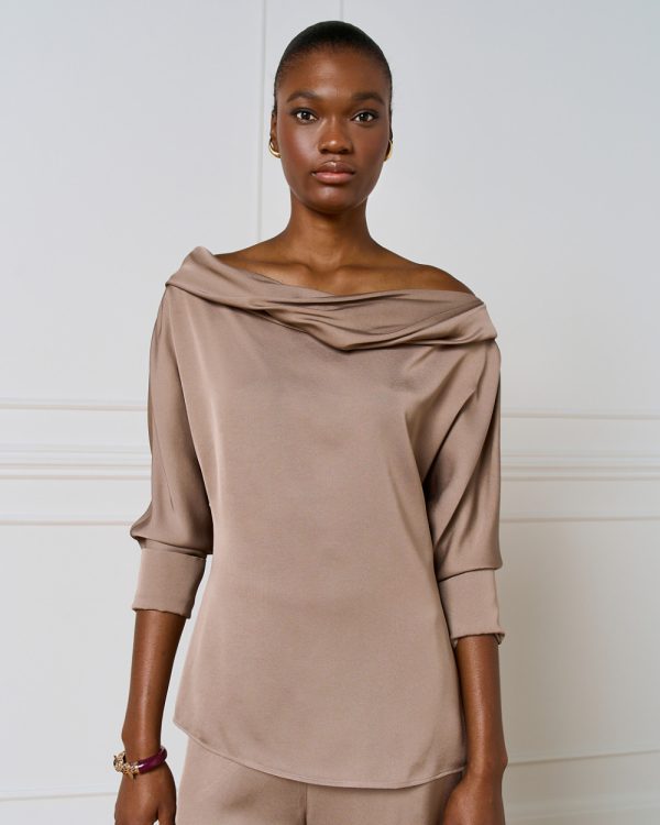 Off-the-shoulder blouse with long sleeves - Access Fashion