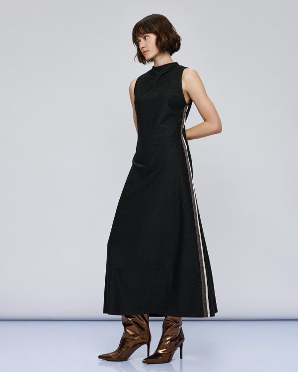 Sleeveless dress with striped details - Access Fashion