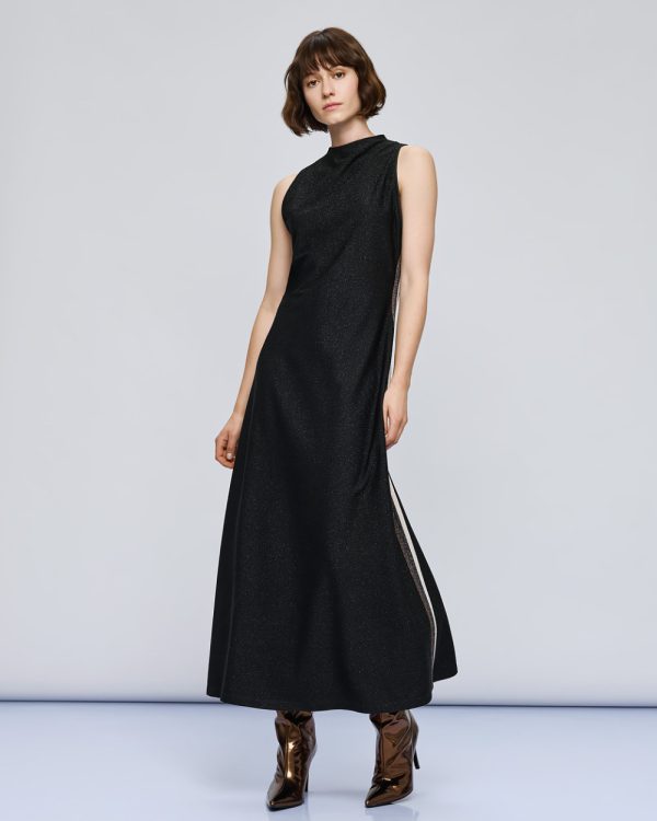 Sleeveless dress with striped details - Access Fashion - Image 3