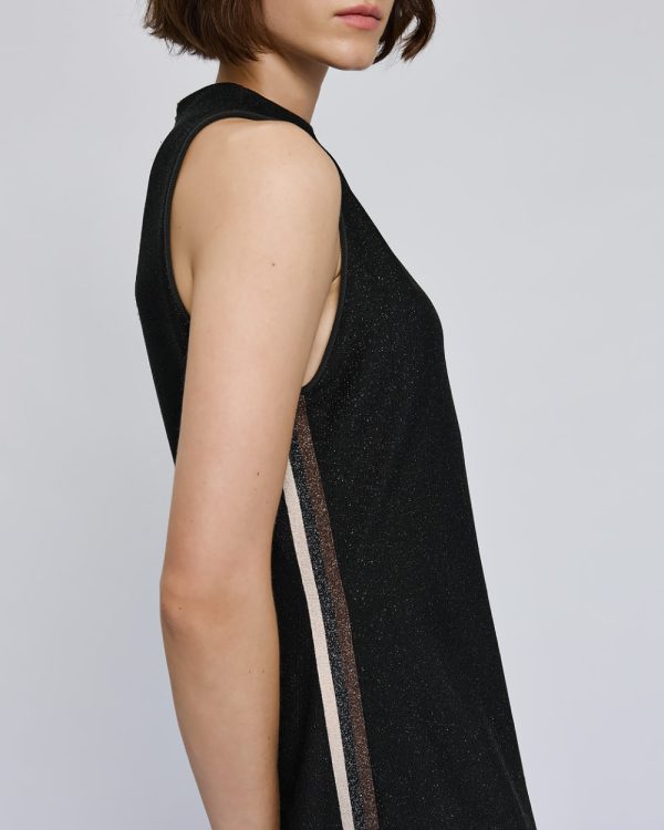 Sleeveless dress with striped details - Access Fashion - Image 5