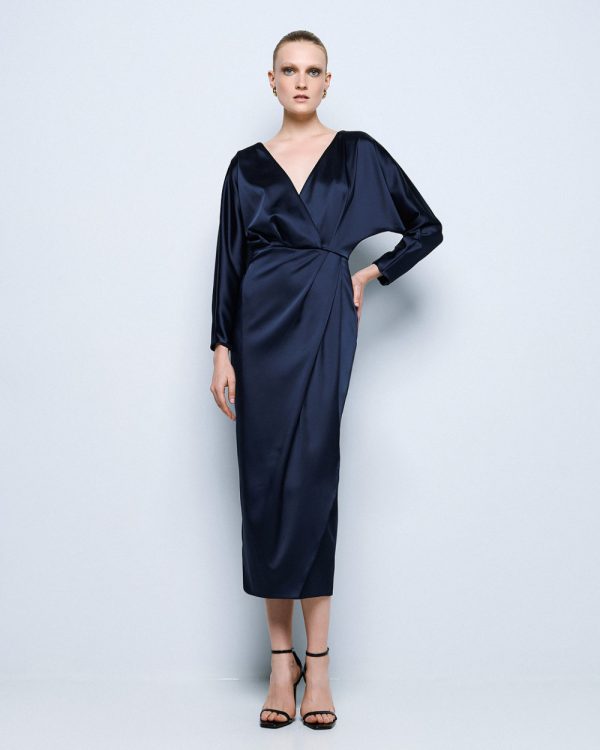 Satin wrap dress - Access Fashion - Image 7