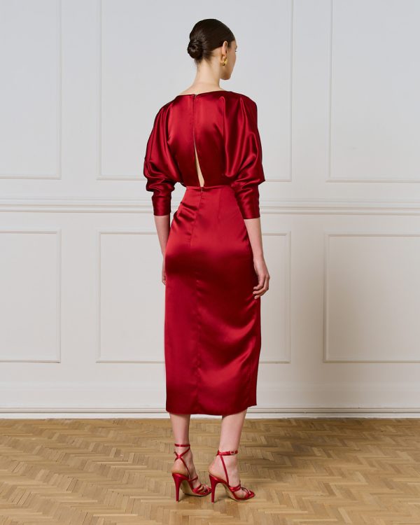 Satin wrap dress - Access Fashion - Image 3