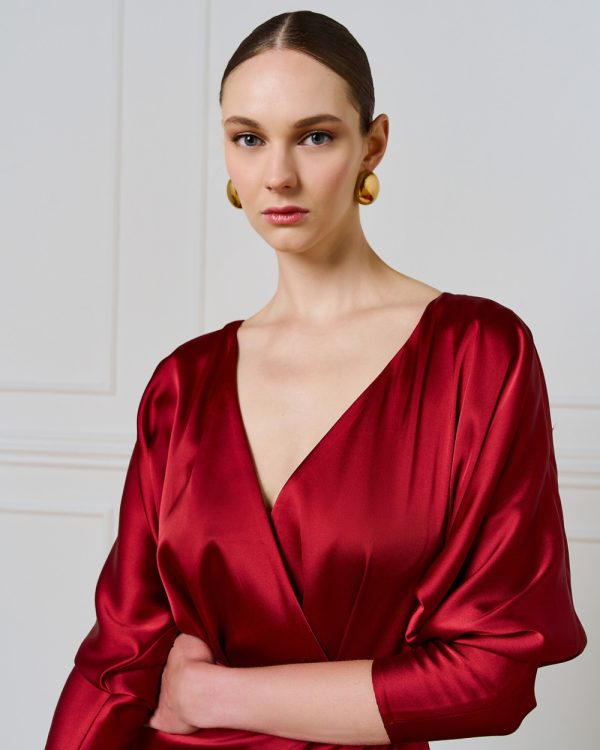 Satin wrap dress - Access Fashion - Image 4