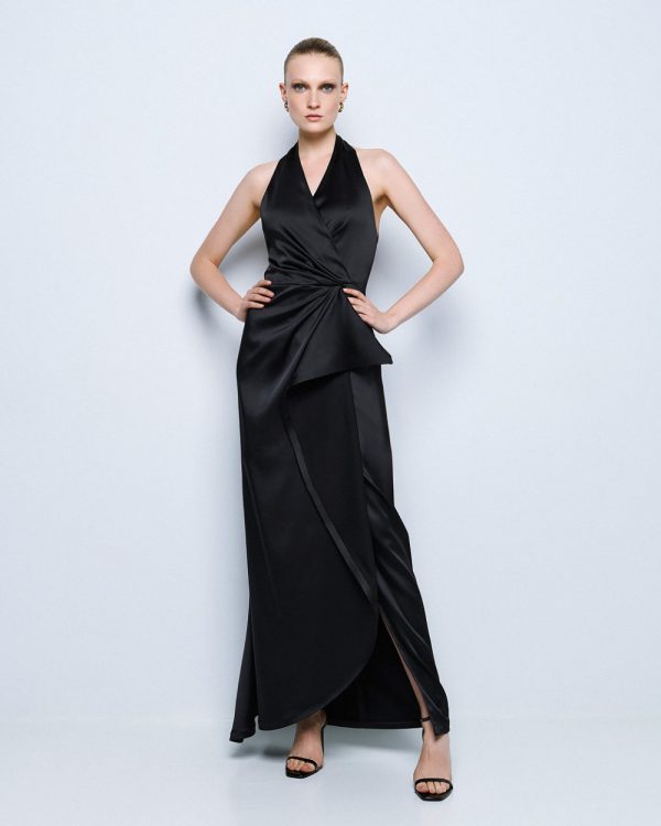 Maxi dress with front ruffle - Access Fashion - Image 6