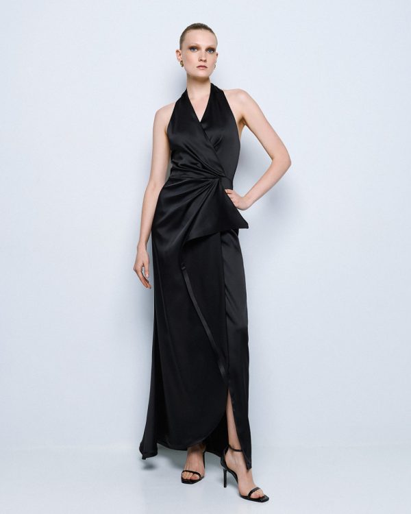 Maxi dress with front ruffle - Access Fashion - Image 8