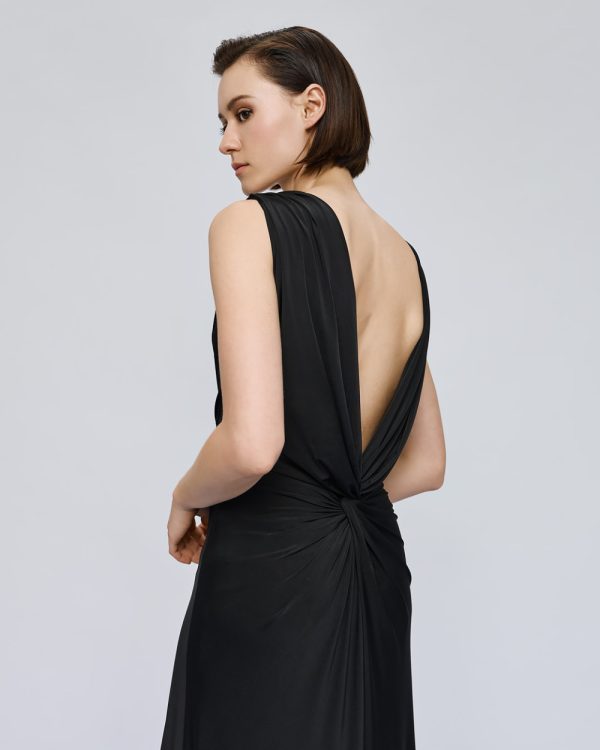 Maxi dress with tie detail and ruching -  Access Fashion - Image 9