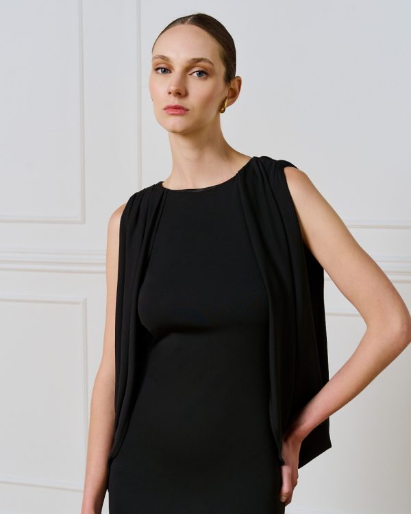 Maxi dress with open shoulders and back detail - Access Fashion - Image 3