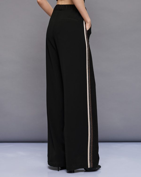 Elastic-waist pants with side details - Access Fashion - Image 4