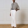 Cropped printed shirt with lurex details - Access Fashion