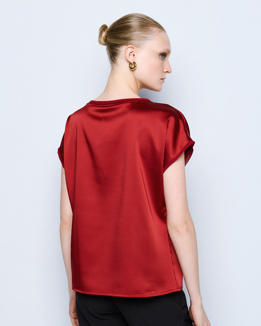 Brouska - 54-2035-227 Satin top with a muslin front - Access Fashion - Image 8