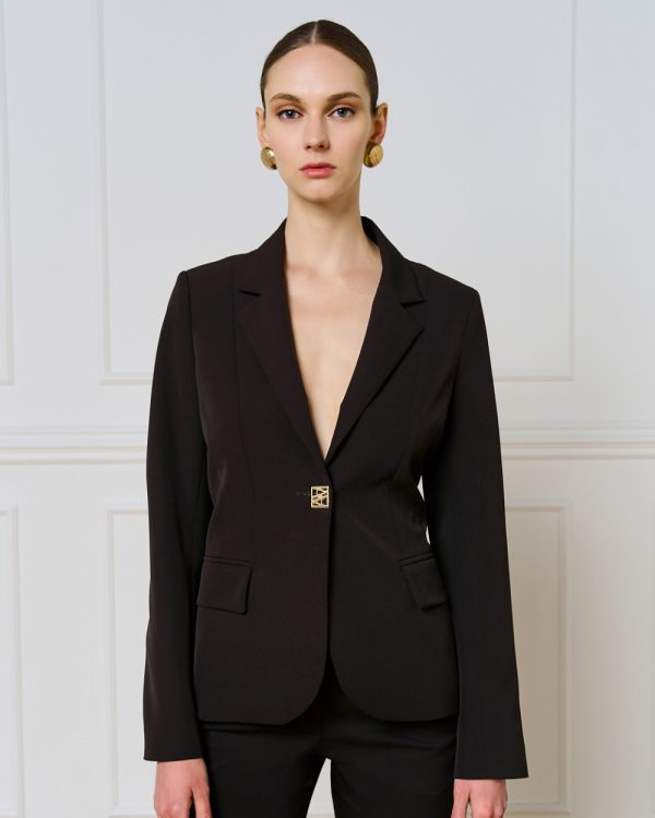 Tailored blazer with a monogram button - Access Fashion - Image 9