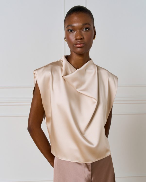 Sleeveless draped top - Access Fashion - Image 7