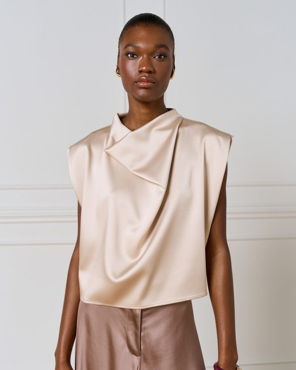 Sleeveless draped top - Access Fashion - Image 9