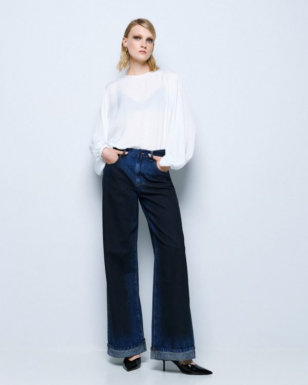 Satin blouse with long sleeves - Access Fashion - Image 7