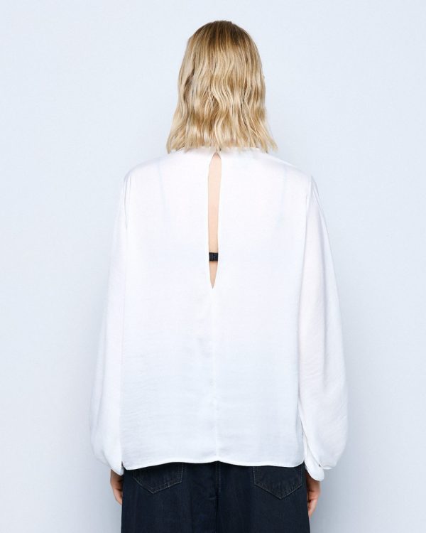 Satin blouse with long sleeves - Access Fashion - Image 10