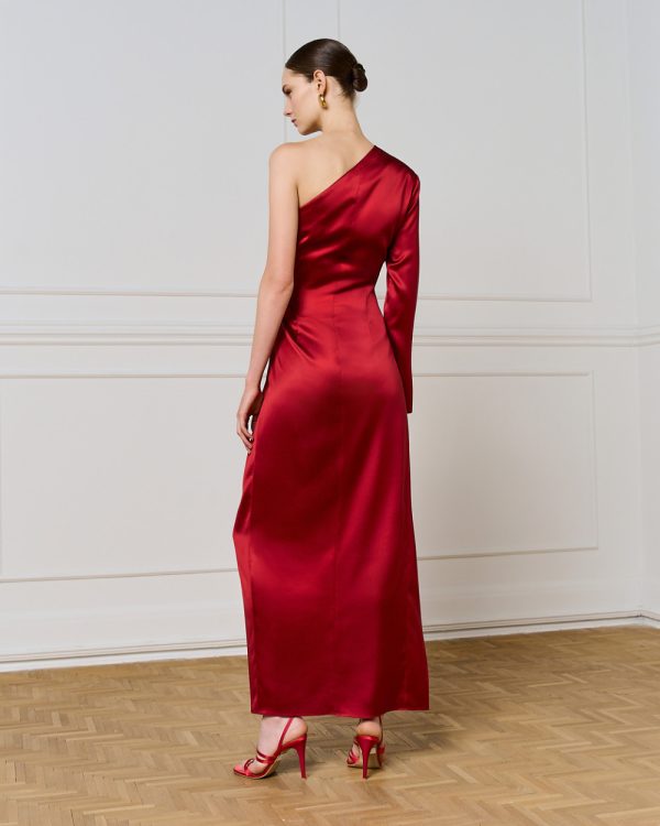 Satin one-shoulder dress - Access Fashion - Image 4