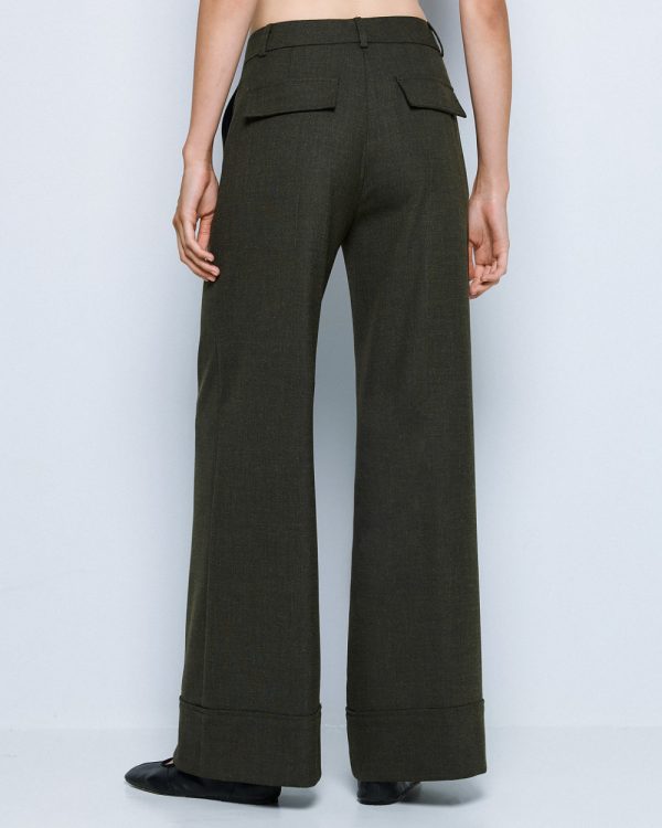 Wide-leg pants with turn-up hems - Access Fashion - Image 3
