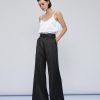 High-waist satin wide-leg pants - Access Fashion