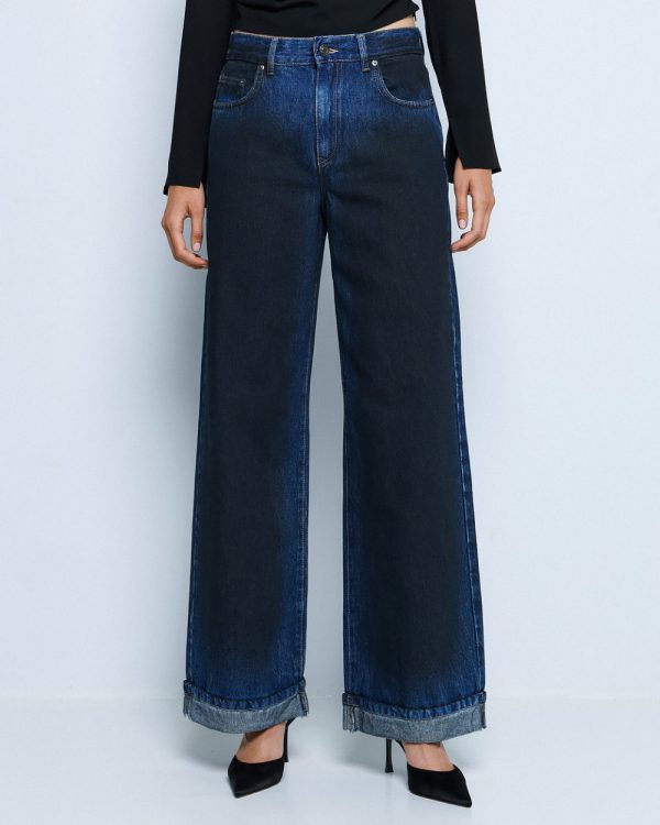 Wide-leg denim pants -Access Fashion - Image 2
