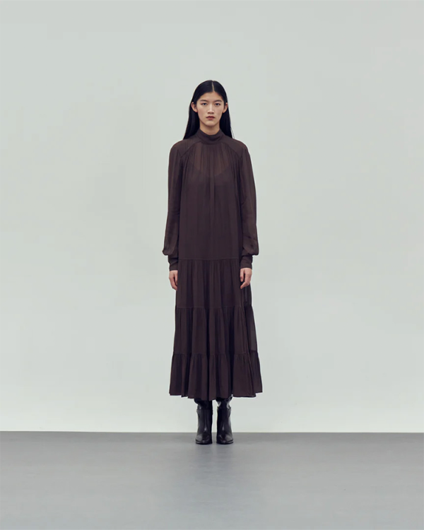 Cobra saffon long dress - Devotion Twins