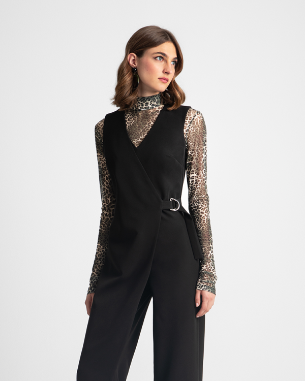 Mesh turtleneck top - Moutaki