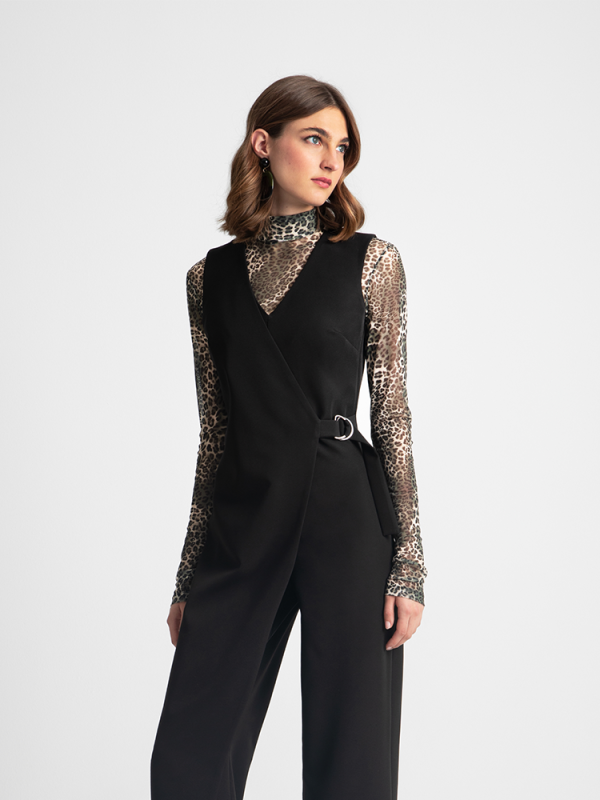 Mesh turtleneck top - Moutaki