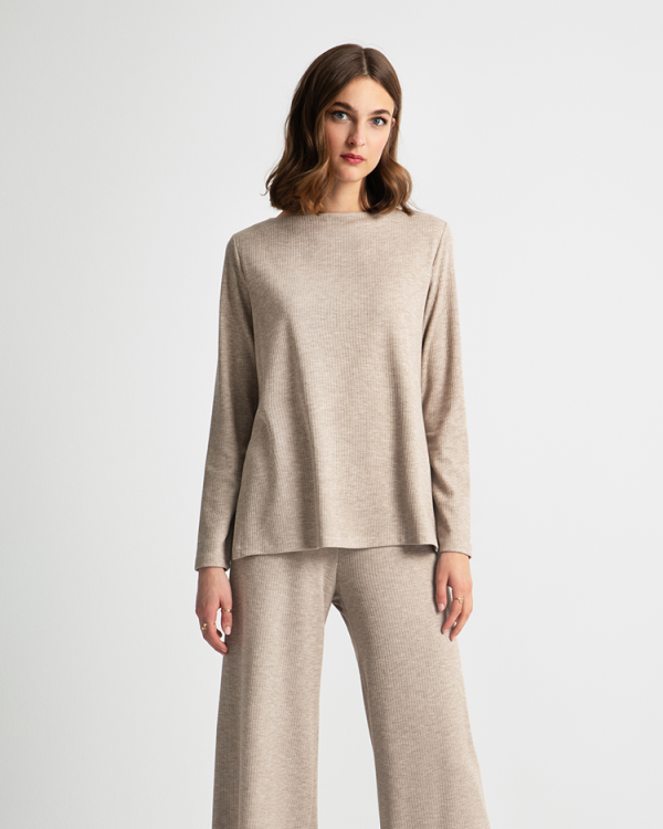 Long-sleeve knit blouse - Moutaki
