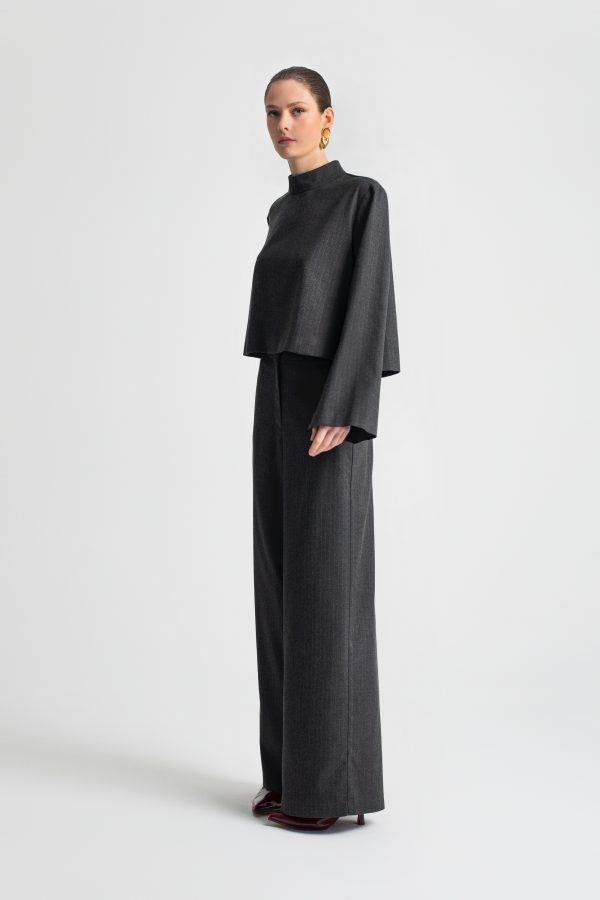 High-waist trousers with wide leg - Moutaki - Image 2