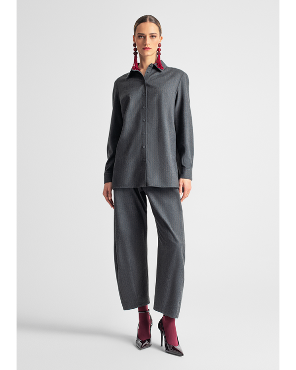 Ankle-length straight-leg trousers - Moutaki