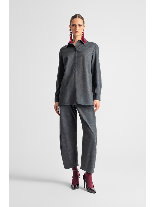 Ankle-length straight-leg trousers - Moutaki