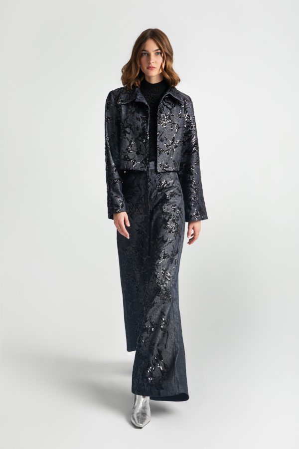 Sequin wide-leg trousers - Moutaki - Image 3