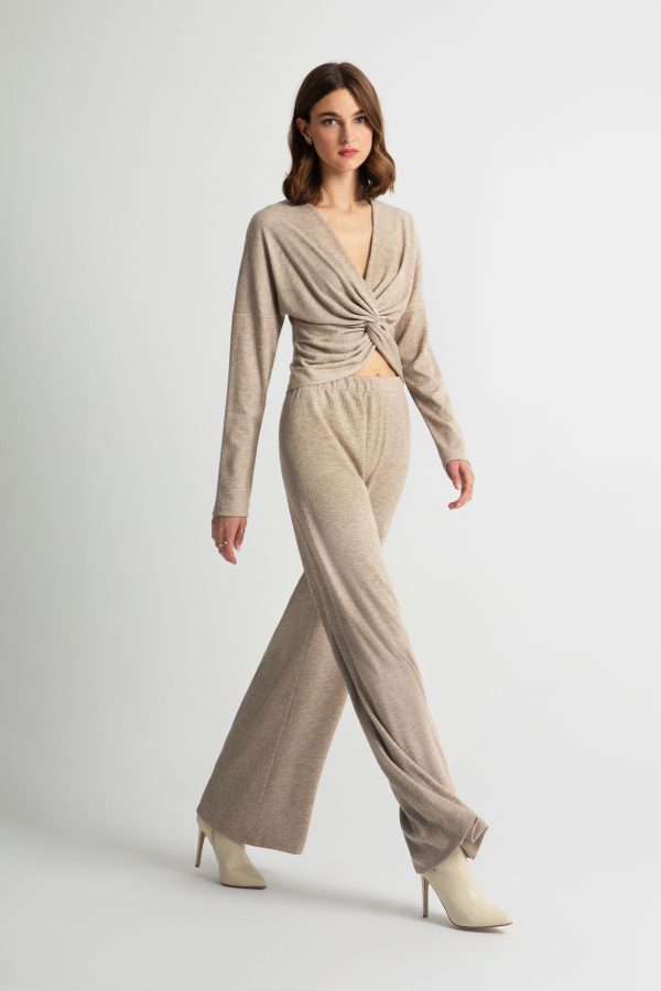 Wide-leg knit trousers - Moutaki - Image 2