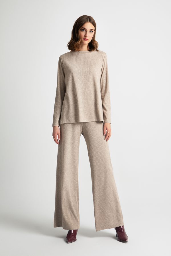 Wide-leg knit trousers - Moutaki - Image 3