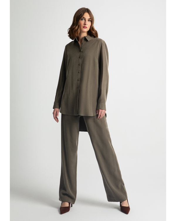 High-waist flared trousers - Moutaki