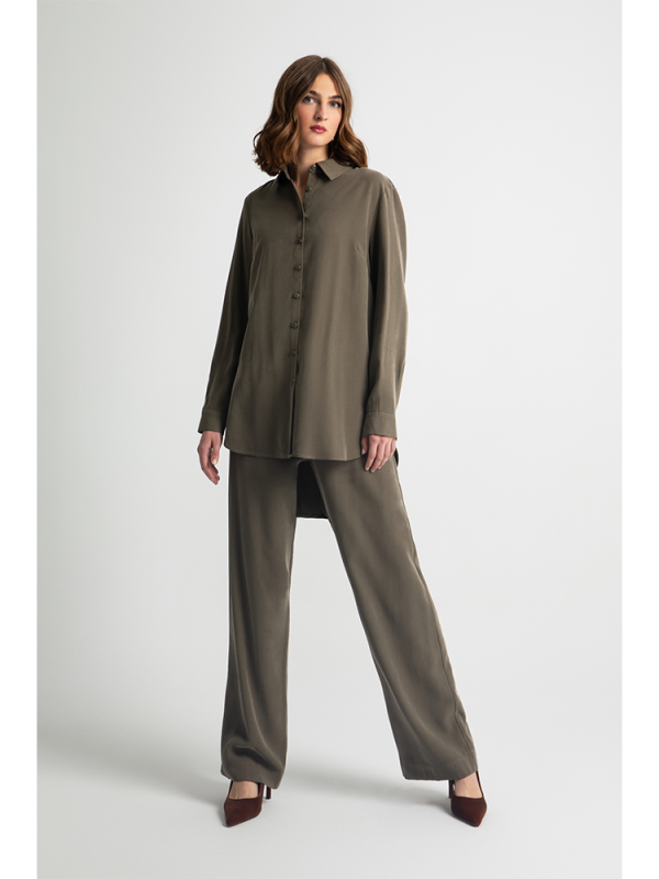 High-waist flared trousers - Moutaki