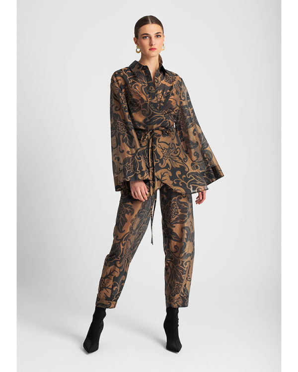 Baroque print tapered trousers - Moutaki