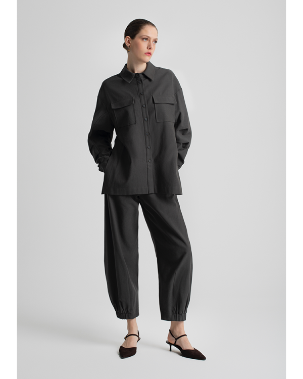 Relaxed slouchy trousers with elasticated hem - Moutaki
