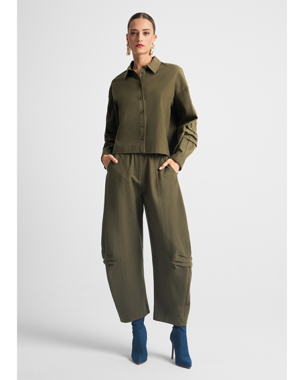 Slouchy trousers with  pleated details - Moutaki